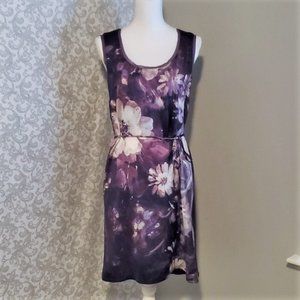 Elegant Purple Floral Dress (NWOT)